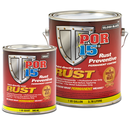 POR-15 45004 Rust Preventive Paint Gloss Black Quart
